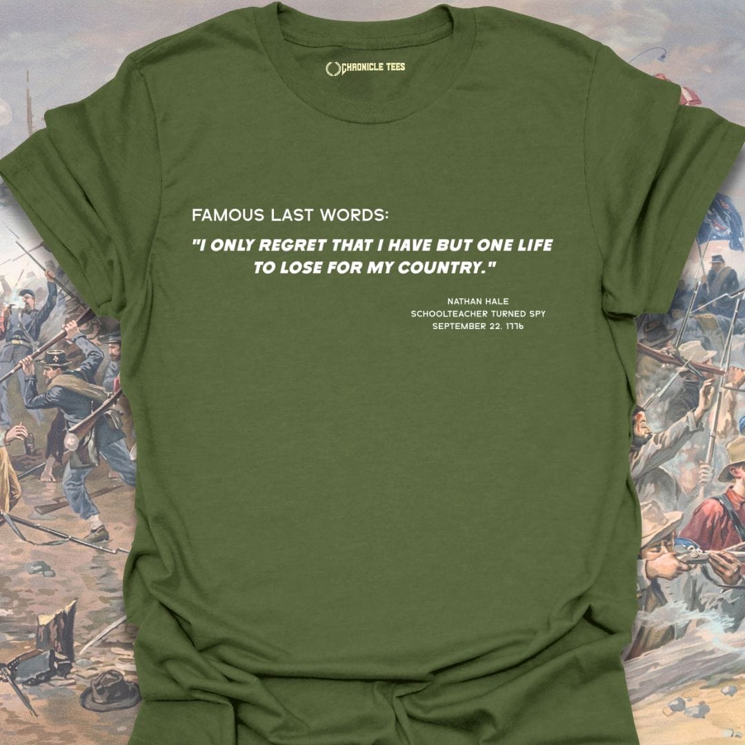 Famous Last Words - Nathan Hale T-shirt