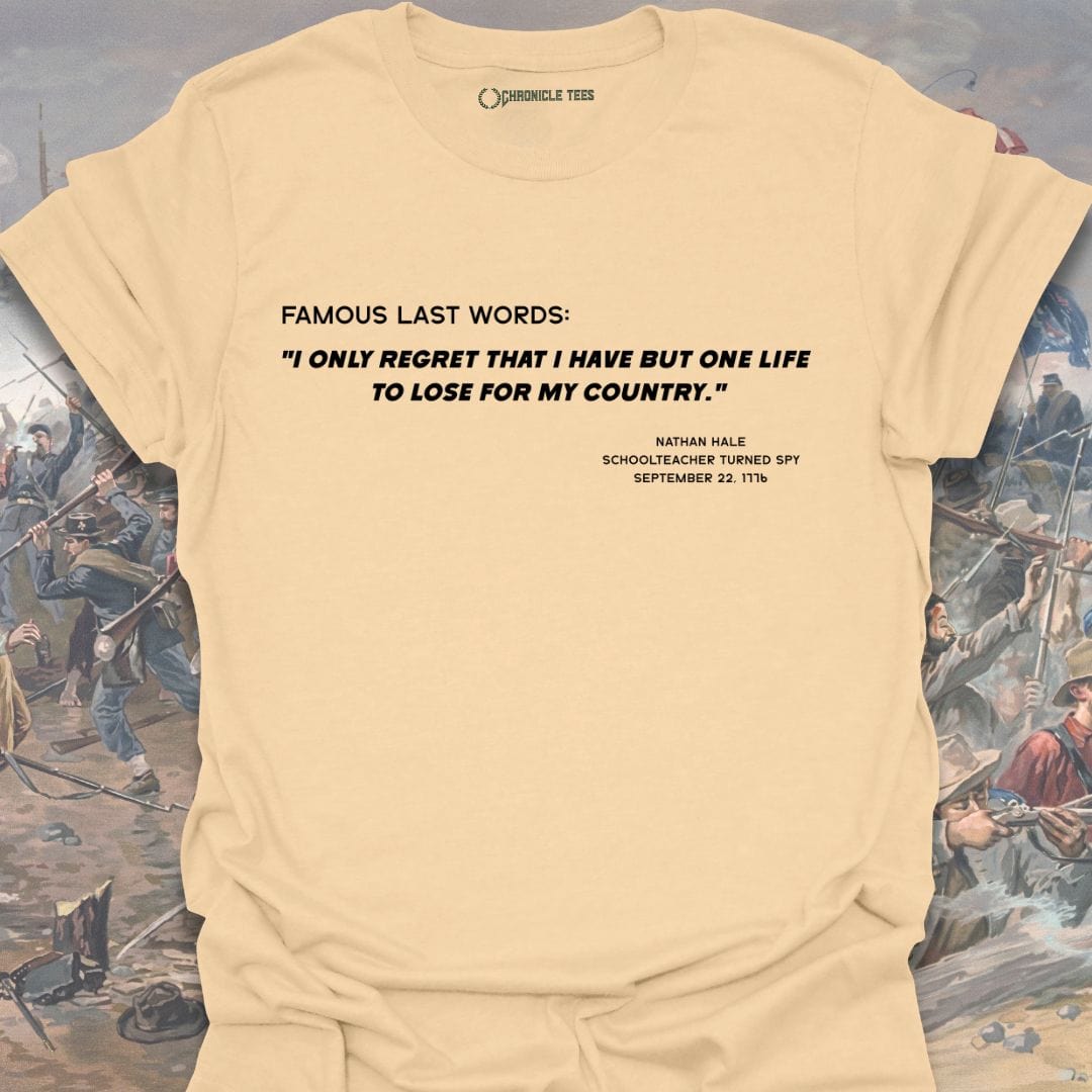 Famous Last Words - Nathan Hale T-shirt