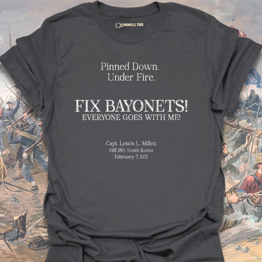 Fix Bayonets! Capt. Lewis Millett - 1951 T-shirt