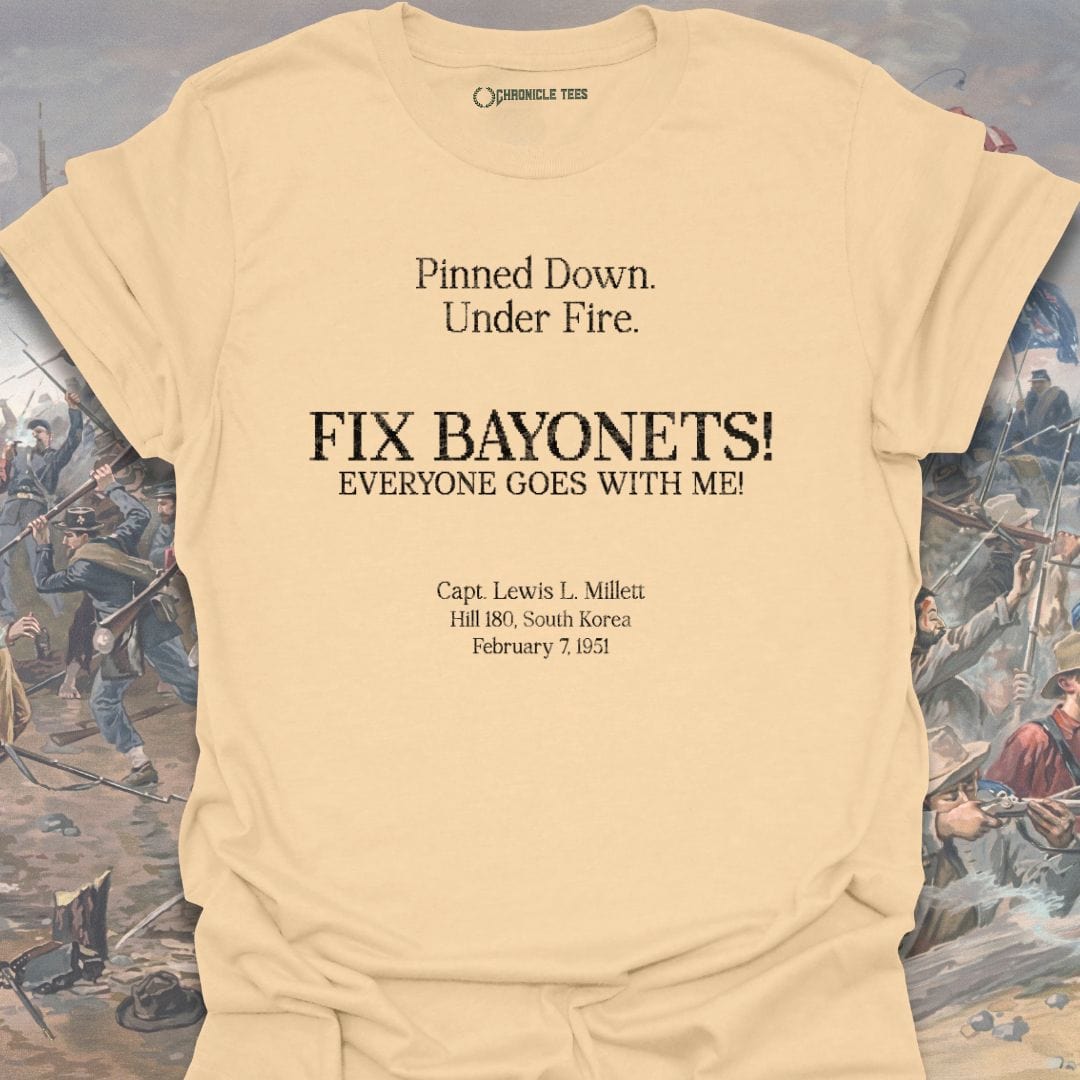 Fix Bayonets! Capt. Lewis Millett - 1951 T-shirt
