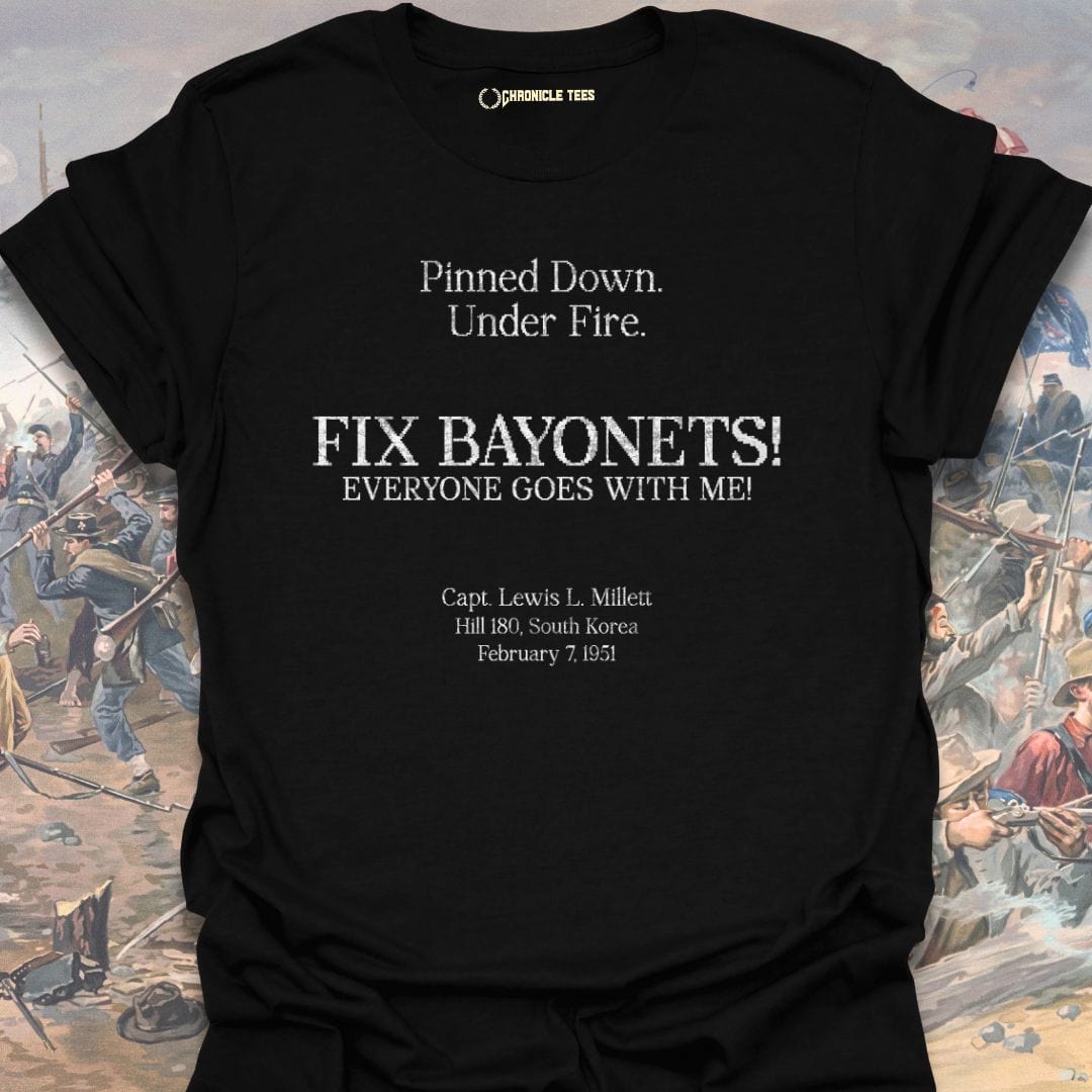 Fix Bayonets! Capt. Lewis Millett - 1951 T-shirt