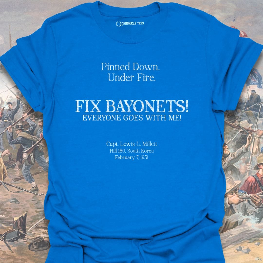 Fix Bayonets! Capt. Lewis Millett - 1951 T-shirt