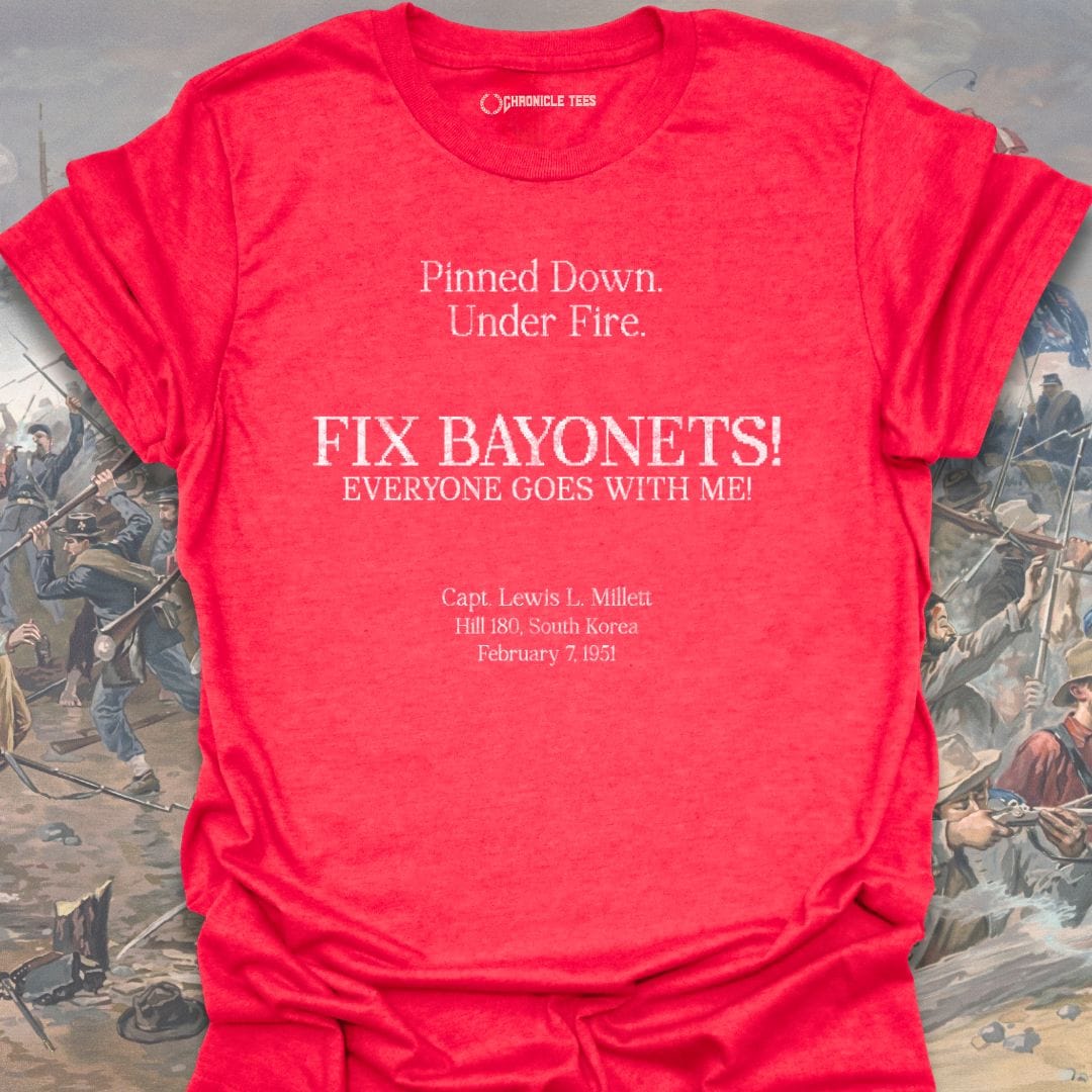 Fix Bayonets! Capt. Lewis Millett - 1951 T-shirt