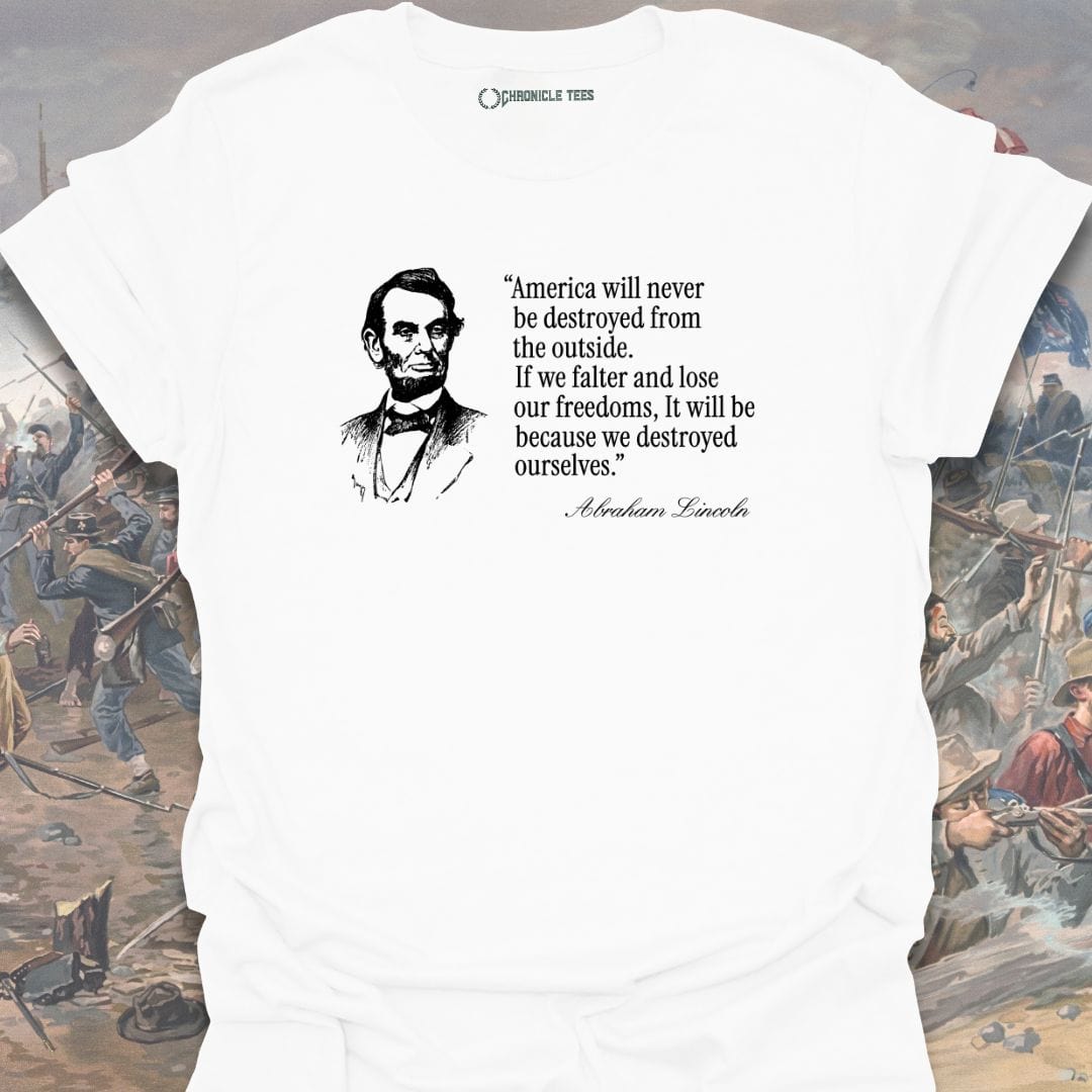 America Will Never Be Destroyed.... Abraham Lincoln T-shirt