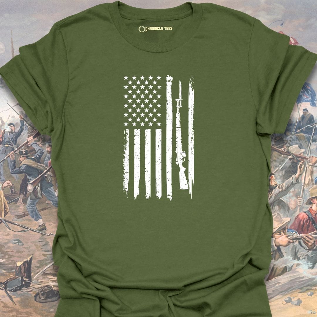 Rifle-Bayonet Flag T-shirt