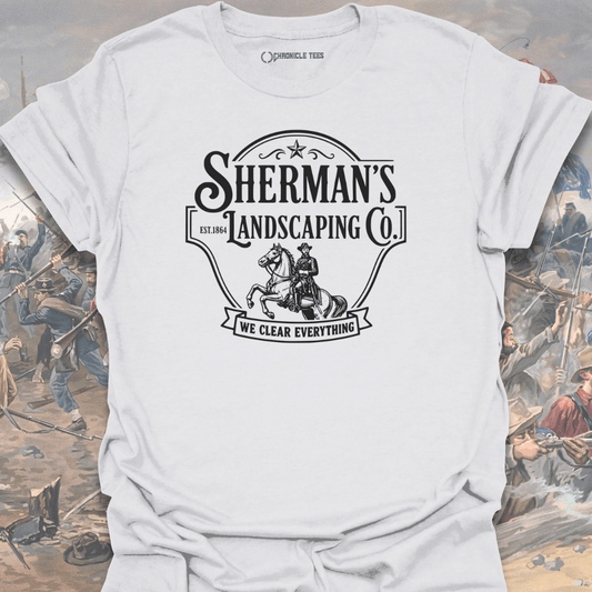 Sherman's Landscaping - Badge T-shirt