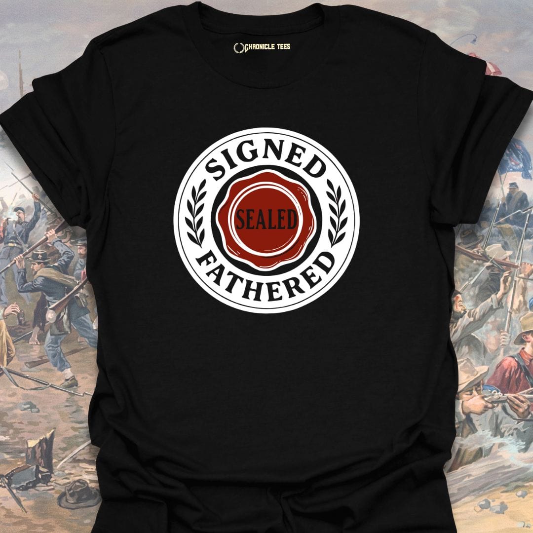 Signed, Sealed, Fathered.  T-shirt