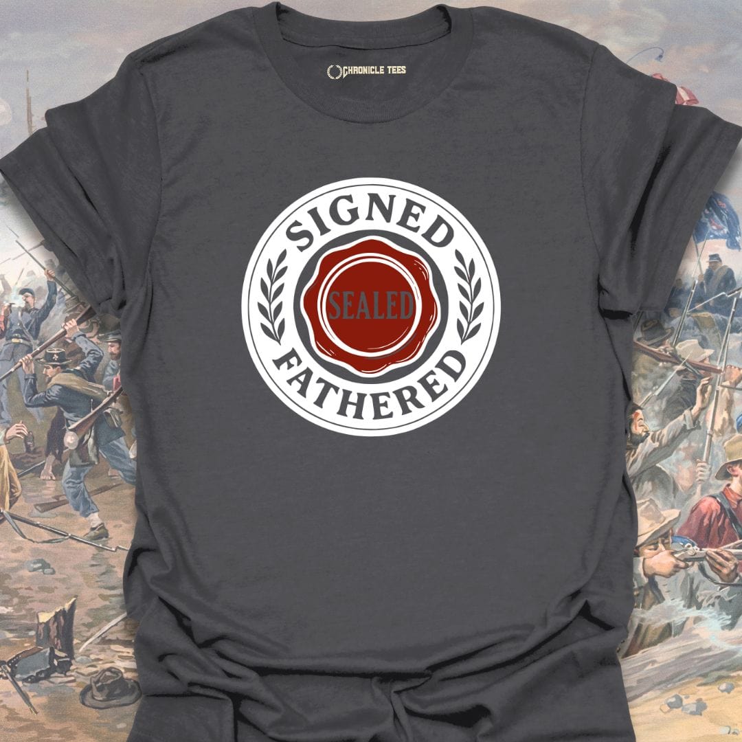 Signed, Sealed, Fathered.  T-shirt