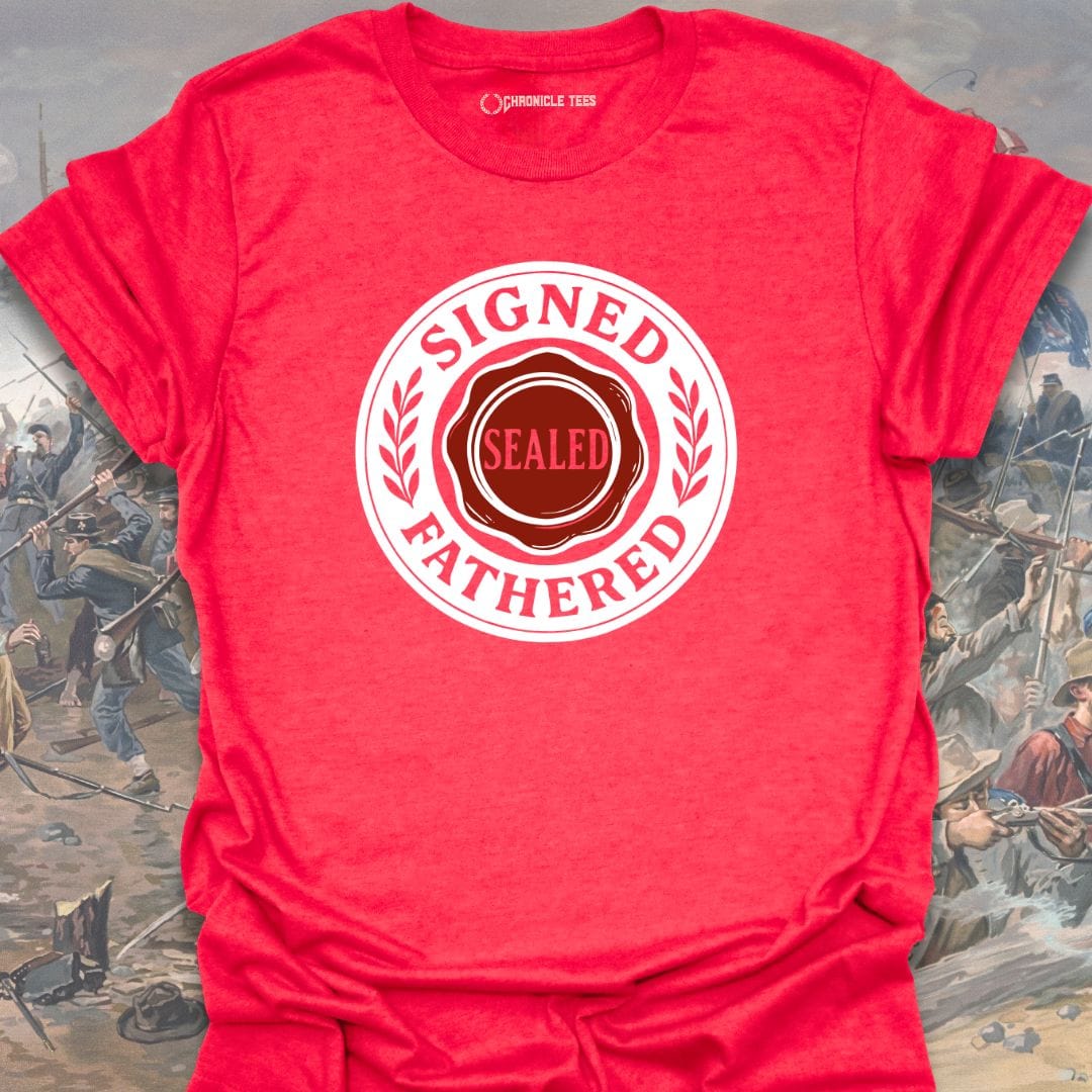 Signed, Sealed, Fathered.  T-shirt