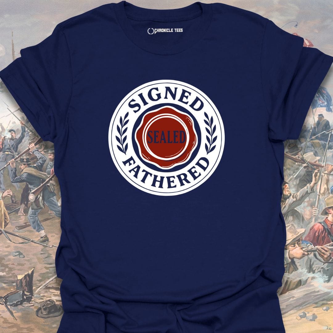 Signed, Sealed, Fathered.  T-shirt