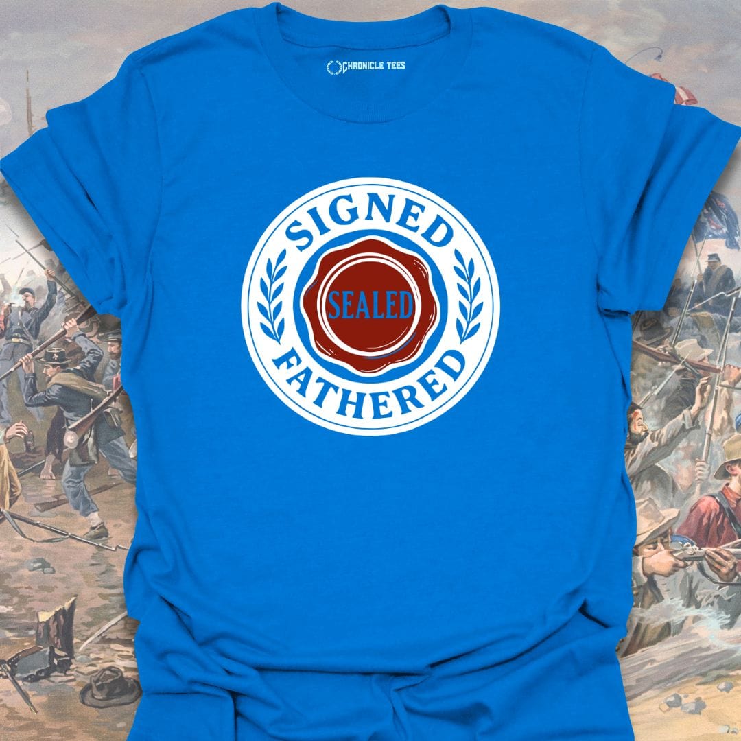 Signed, Sealed, Fathered.  T-shirt