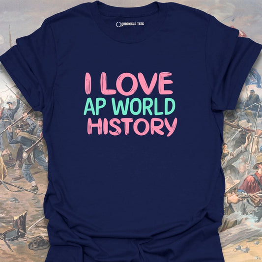 I Love AP World History T-shirt